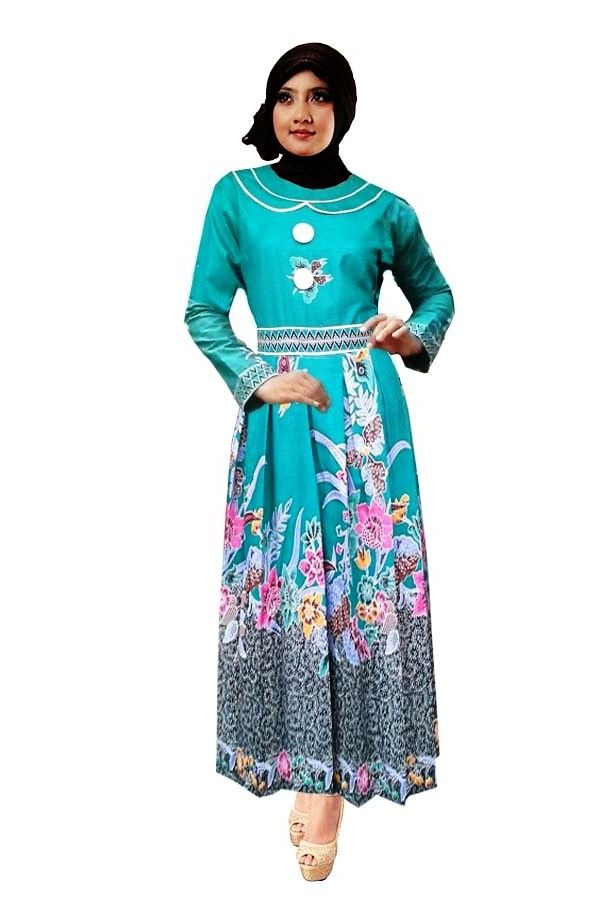  20 model gaun  batik  muslim kombinasi modern dan elegan 