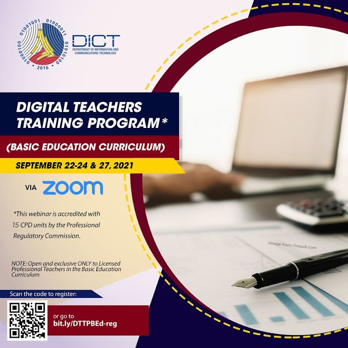 4-Day Digital Training for Teachers with 15 CPD Units by DICT | September 22-23-24,27 | Register Now