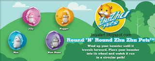 Burger King Zhu Zhu Pets Hamster Kids Meal Toys - BK kids meal promotion December 2010 - Jilly, Nugget, Moo, Num Nums