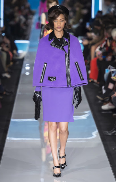 Moschino fall 2018 runway suit 1960s style