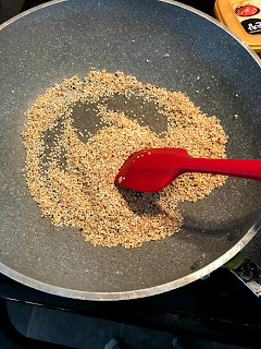 キヌア食べるラー油