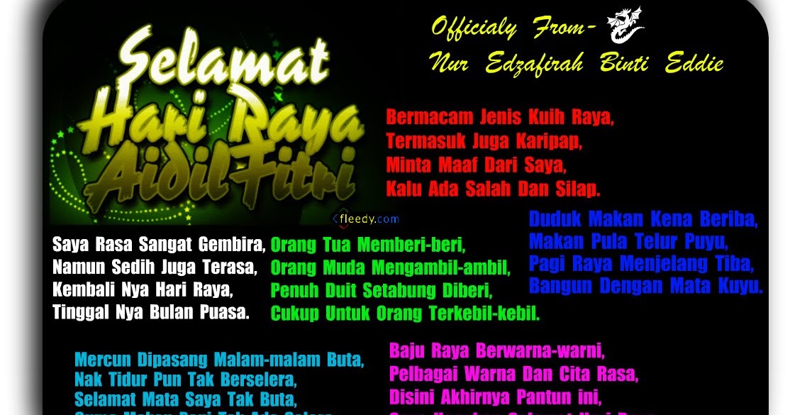 Edzafirah's Blog: Pantun Raya Aidilfitri