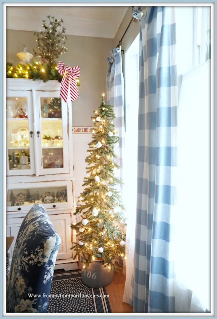 Cottage -Farmhouse- Christmas -Dining -Room -Christmas-Tree-From My Front Porch To Yours