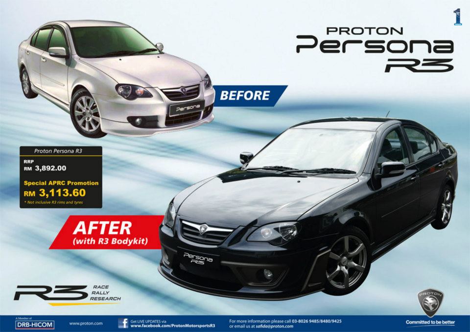 Malaysia Motoring News: R3 kit introduced for Proton Preve 