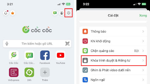 Hướng dẫn khóa trình duyệt Cốc Cốc cực đơn giản
