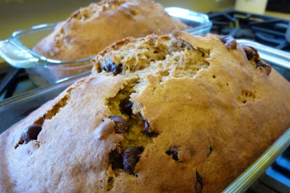 Healthy Whole Grain Banana Bread With Walnuts or Chocolate Chips (or Both!)