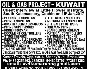 Oil & Gas Project Jobs for Kuwait