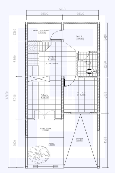 Desain Denah  Rumah  Minimalis  Ukuran 9 12 Satu  Lantai  