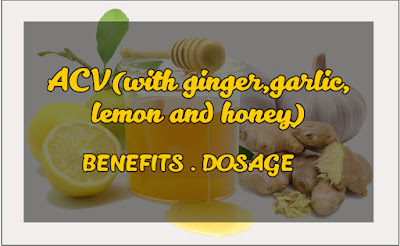 Apple cider vinegar with ginger garlic lemon and honey