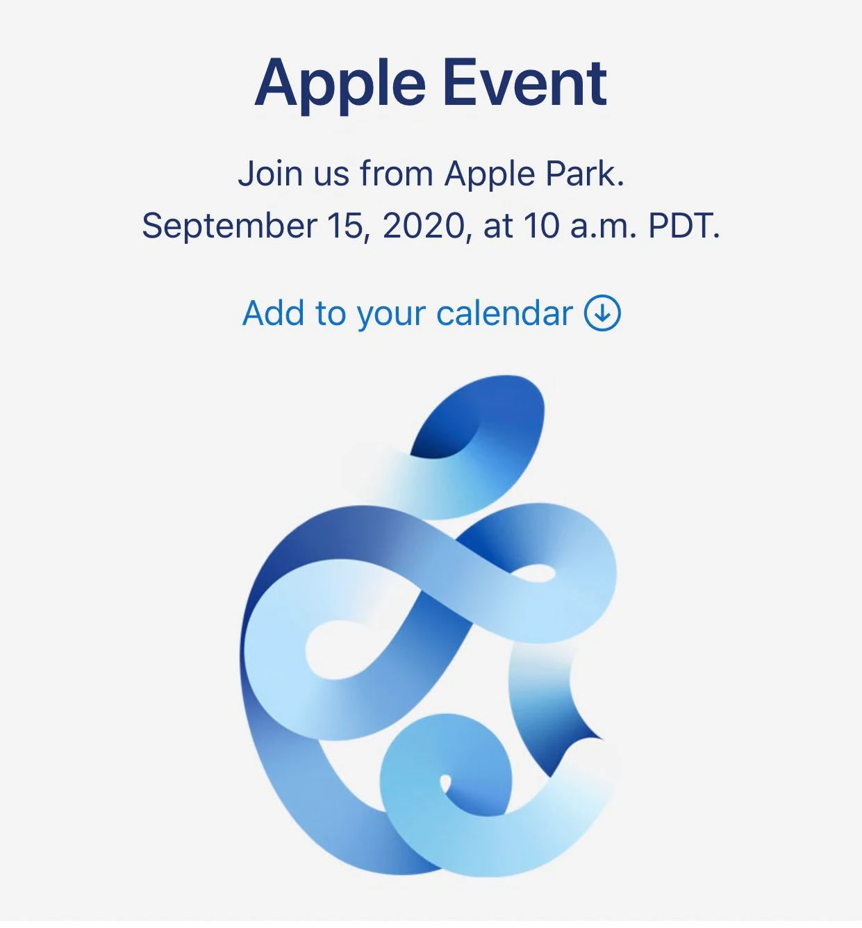 Apple Event il 15 settembre