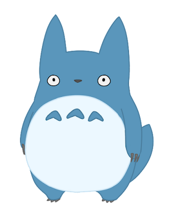 blue Totoro PNG