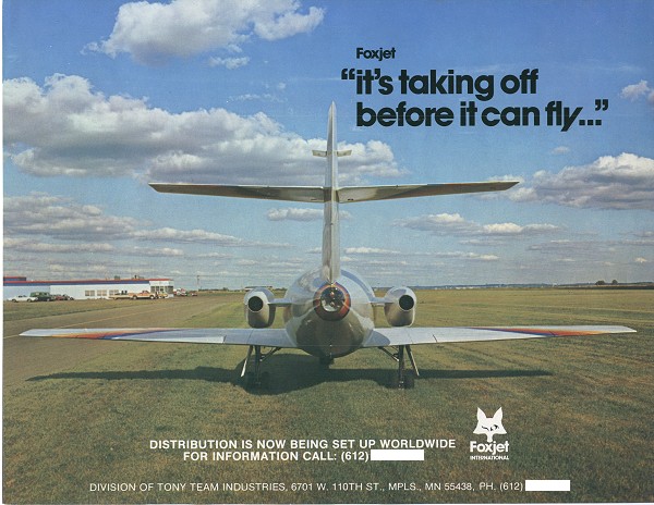 Foxjet promotional flyer