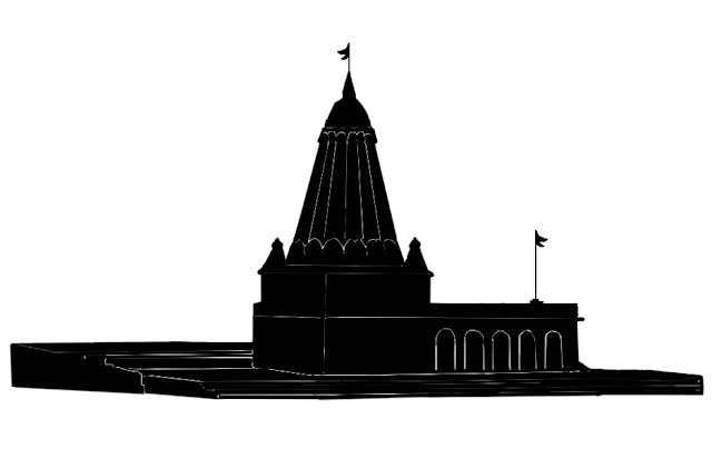 small temple silhouette