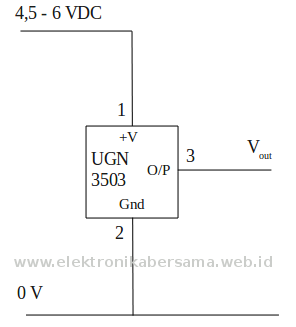 Sensor Medan Magnet Sensor UGN3503 Elektronika Bersama