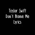 Taylor Swift - Don’t Blame Me Lyrics