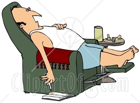 Of-A-Lazy-White-Man-In-A-Tank-Top-And-Boxers-Reclined-In-A-Green-Lazy ...