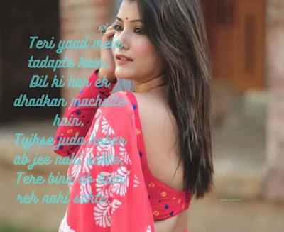 Teri Yaad Mein Tadapte Hain,Emotional Love Shayari