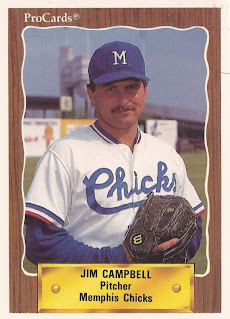 Jim Campbell 1990 Memphis Chicks card