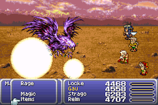Strago uses the Lv.? Holy Lore in Final Fantasy VI.
