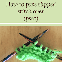 How to pass slipped stitch over