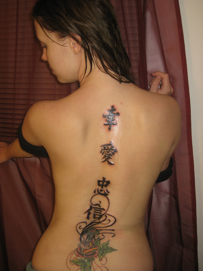 Girl Back Tattoos Designs
