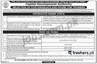 CDA Postgraduate and House Job Training 2019