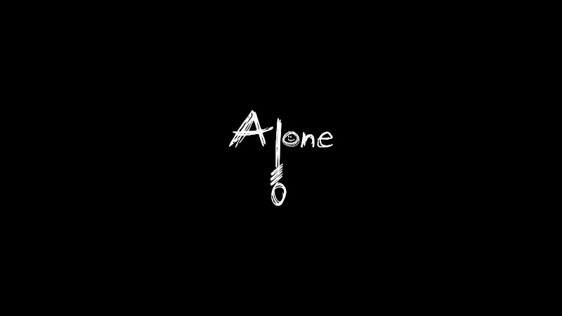 4k Alone Typography