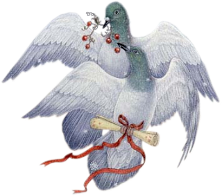 Клипарт свадебные голуби