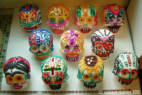 The Des Moines Art Center asked me to decorate sugar skulls 
