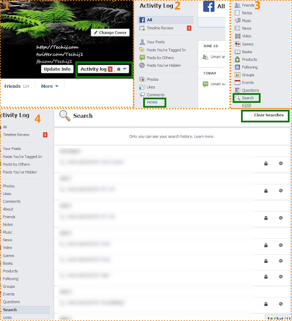 Steps To Clear Facebook Search History
