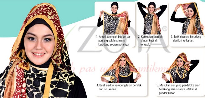 Aneka Cara Memakai Hijab Modern Zoya Terbaru