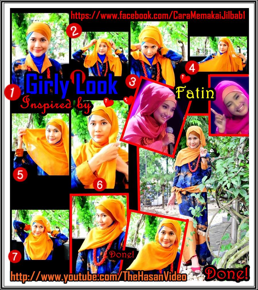 26 Gambar Menarik Tutorial Jilbab Paris Fatin Bisa Didownload