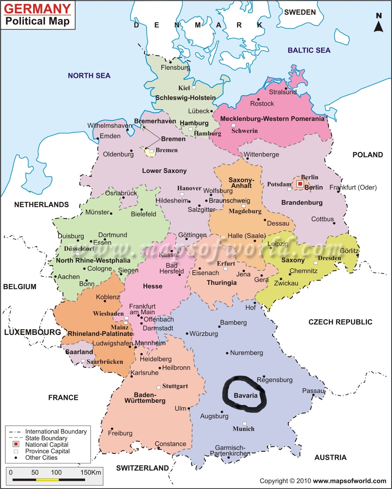 Simple Map Of Germany