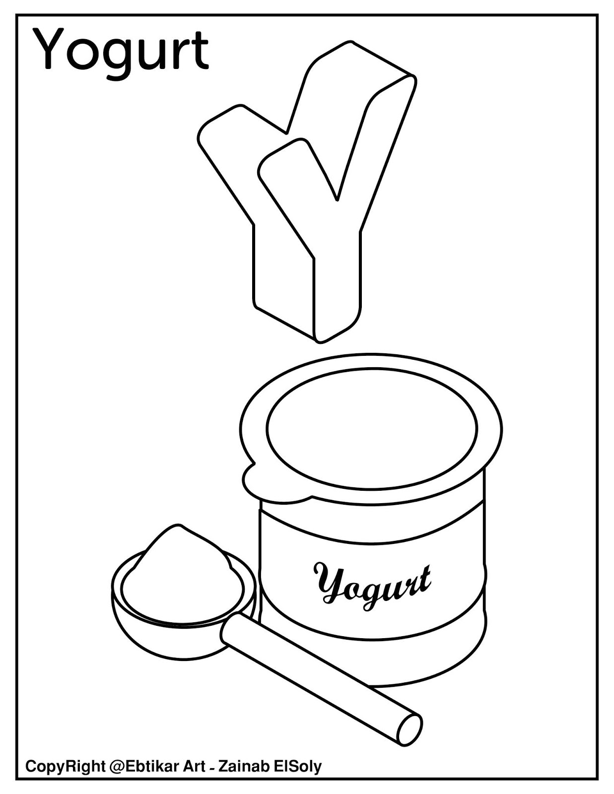 Download Coloring Pages Yogurt
