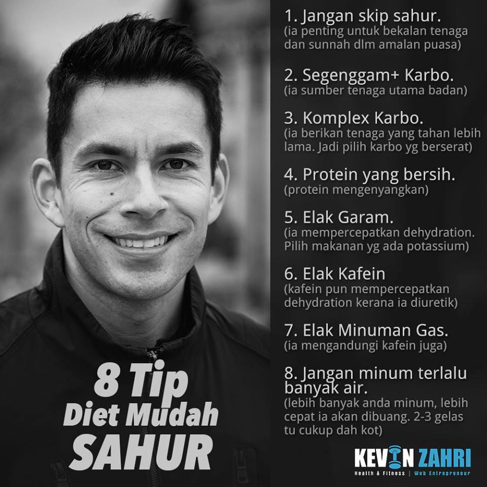 8 Tip Diet Mudah Sahur by Kevin Zahri - Julia Johari