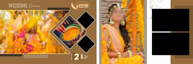 Haldi Ceremony Wedding Photo Album DM 12x36 PSD