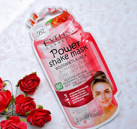 Rozświetlająca Bio Maseczka z Probiotykami Power Shake Mask - Eveline Cosmetics