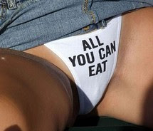Woman's knickers with writing on
