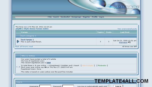 Free Blue Web2.0 Phpbb Style Theme