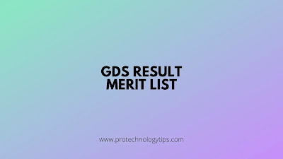 GDS Result and Merit List