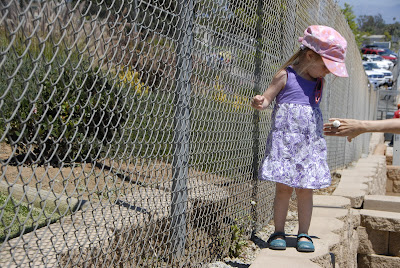 granddaughter walking to school