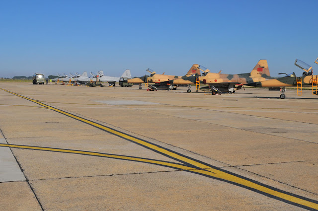 Cazas de Marruecos se adiestran en España con aviones F-5 del Ala 23 y C-101 de Salamanca