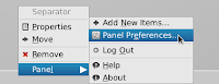 right click in bottom panel to start panel properties in linuxmint13xfce