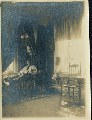 Herbert Hatch in his bedroom