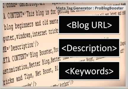 Online Free Meta Tag Generator ProBlogBooster