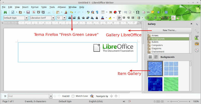Mengganti Tema Libreoffice, Personalization dan Gallery
