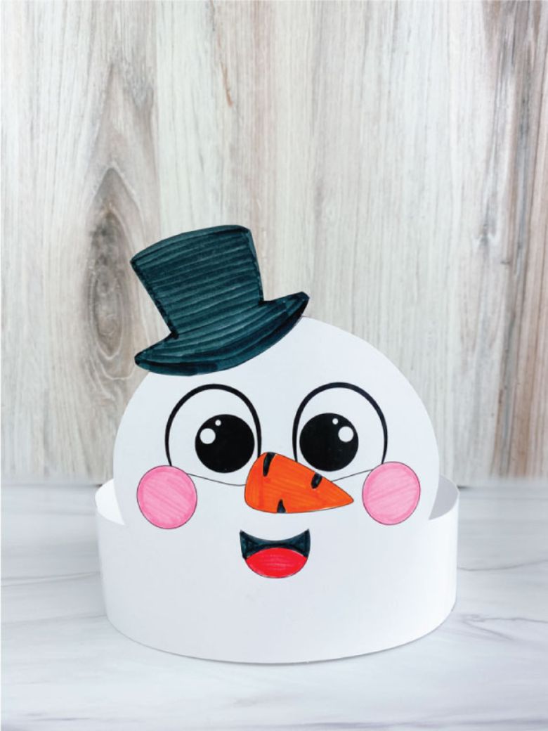 Easy snowman craft with paper and cotton (with free snowman template) - The  Purple Yarn