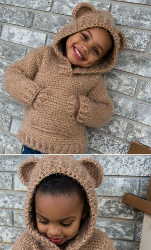 Hibernation Hoodie CHILD Sizes -  Free Crochet Patterns