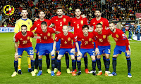 SELECCIÓN DE ESPAÑA - Temporada 2016-17 - David De Gea, Sergio Ramos, Gerard Piqué, Sergio Busquets y Diego Costa; Dani Carvajal, Vitolo, Andrés Iniesta, David Silva, Thiago Alcántara y Jordi Alba - SELECCIÓN DE ESPAÑA 4 (David Silva, Vitolo, Diego Costa e Isco) SELECCIÓN DE ISRAEL 1 (Refaelov) - 24/03/2017 - Campeonato del Mundo de Rusia 2018, fase de clasificación - Gijón, Asturias, estadio del Molinón - Alineación: De Gea; Carvajal, Sergio Ramos, Piqué, Jordi Alba; Busquets, Thiago (Koke 63'), Iniesta (Isco 70'); Vitolo (Iago Aspas 83'), Silva y Diego Costa