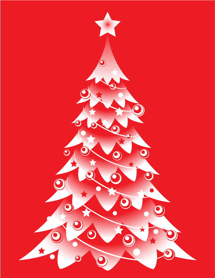 Free Vector がらくた素材庫 星飾りのクリスマス ツリー Christmas Trees The Stars Vector イラスト素材